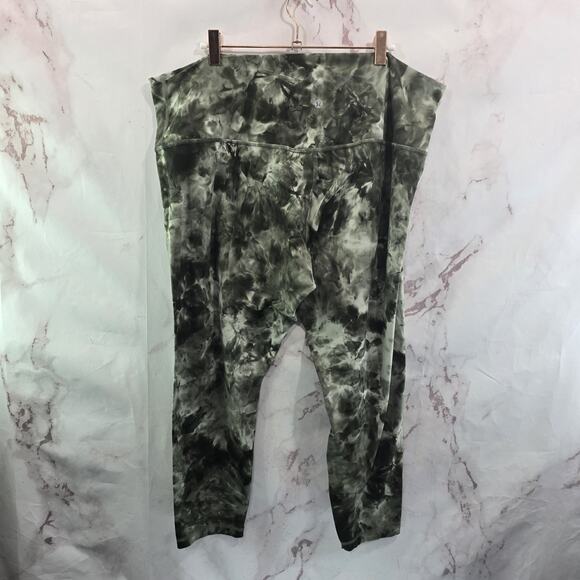 Lululemon Leggings Womens 20 X 24 Align Green Tie Dye Diamond Spruce Marble